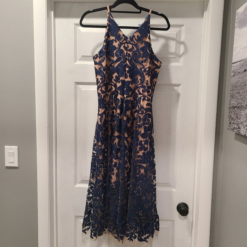 DRESS THE POPULATION Blair Embellished Fit & Flare Dress - Picture 3 of 3